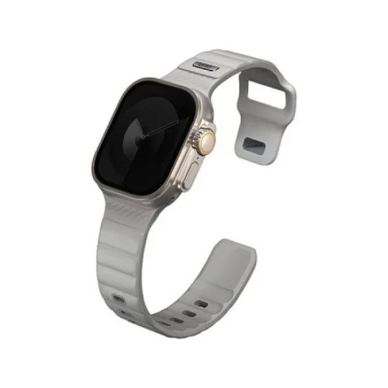 Uniq Stride Fkm Strap For Apple Watch 49/45/44Mm - Chalk Grey